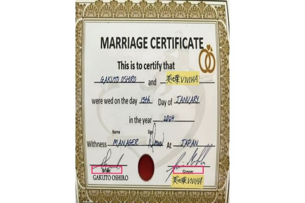 結婚証明書のミスを指摘