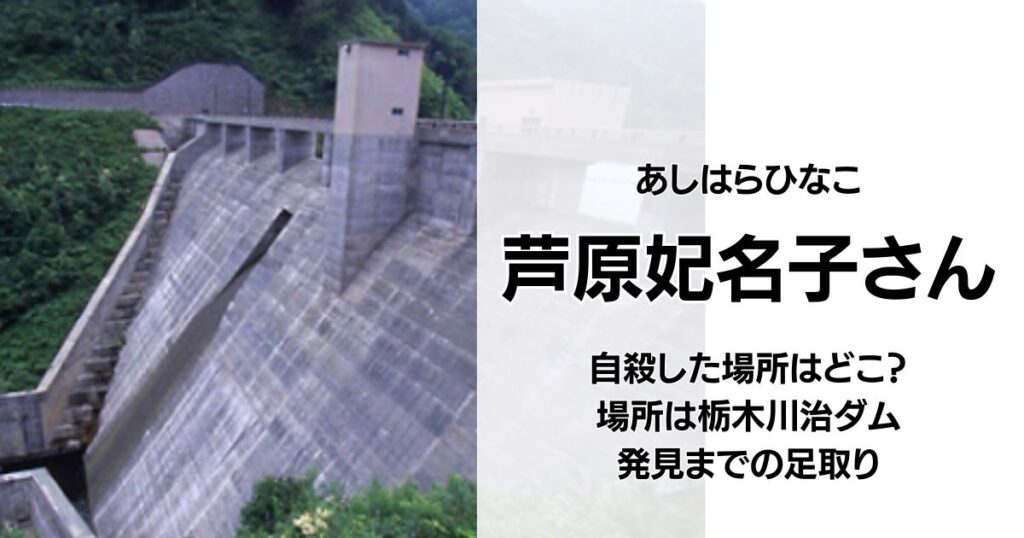 【どこ？】芦原妃名子さんが自殺した場所は栃木川治ダムで足取りについても